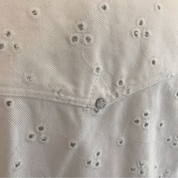 Liverpool Los Angeles White Denim Jacket - Size Medium - Picture 3 of 10